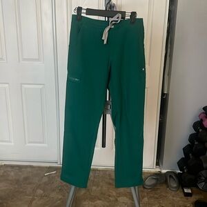 women's Hunter Green Yola - Petite Skinny Scrub Pants - XS